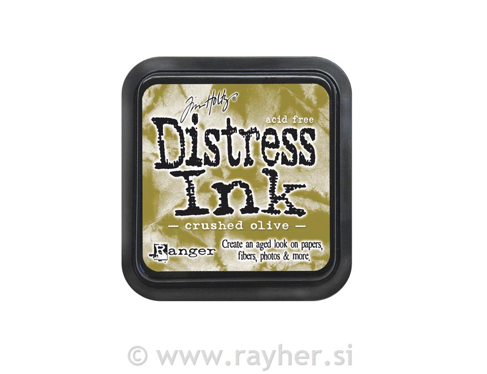 Tinta za pečate Distress Ink, "Crushed Olive"