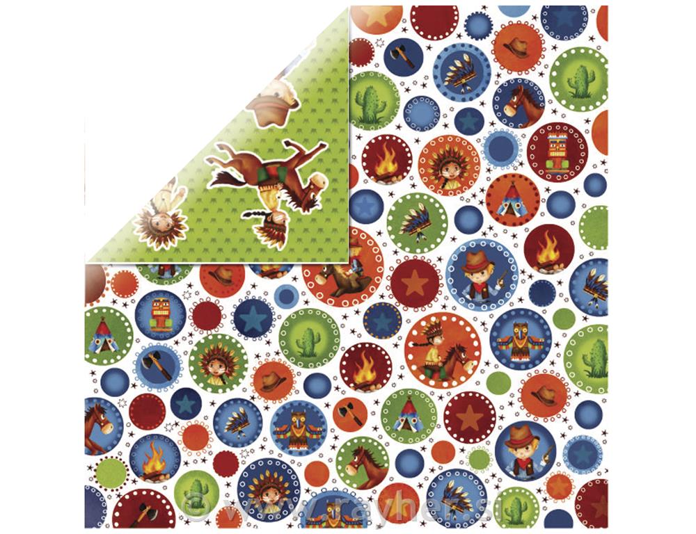 Scrapbooking papir Dots, 30.5x30.5cm, 190g/m2