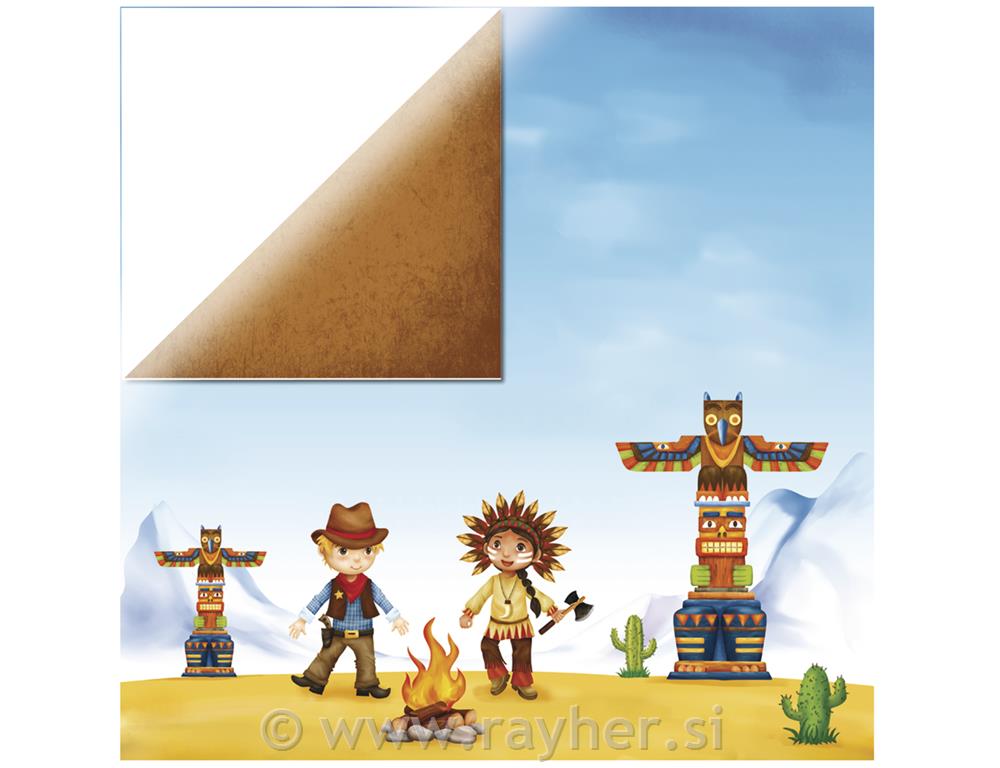Scrapbooking papir Campfire, 30.5x30.5cm, 190 g/m2