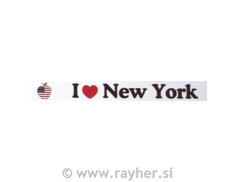 Washi Tape ljepljiva traka, I LoveNew York, 15 mm, 15m