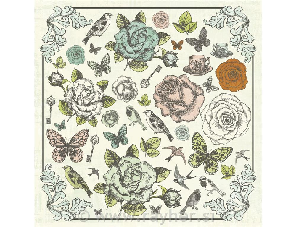 Scrapbooking papir Clove, 30.5x30.5cm, 150g/m2