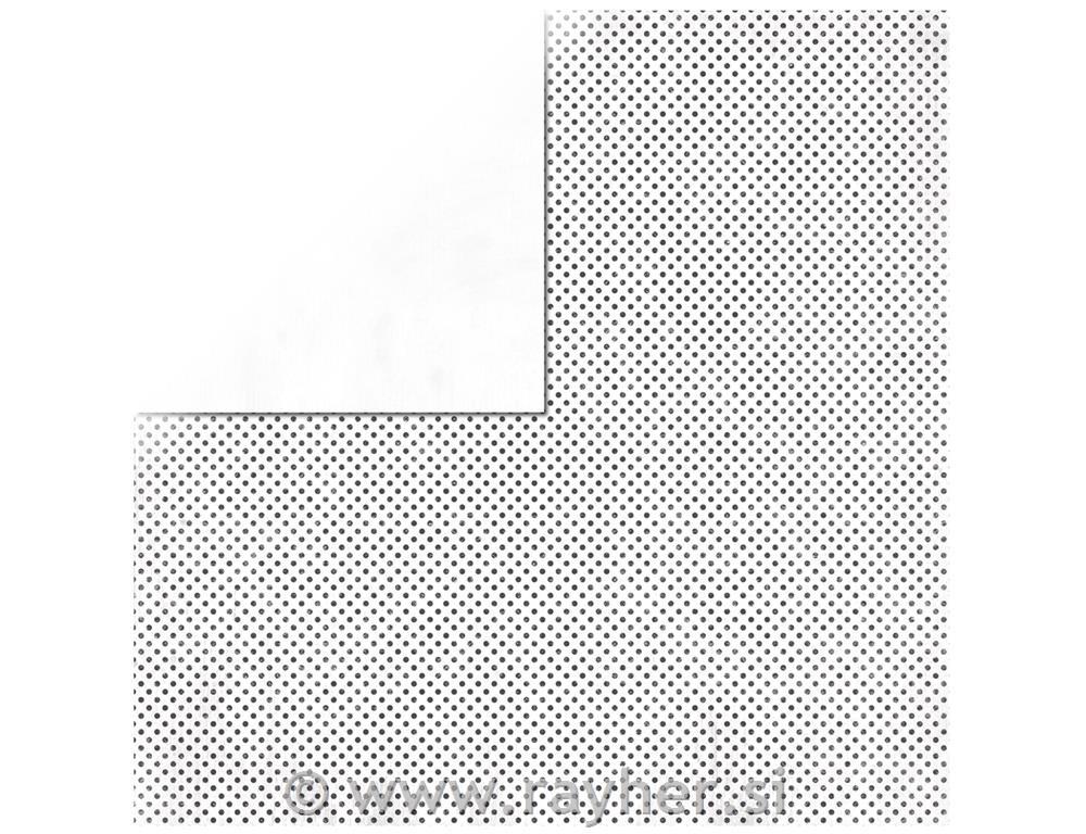 Scrapbooking papir Double dot, bel, 30.5