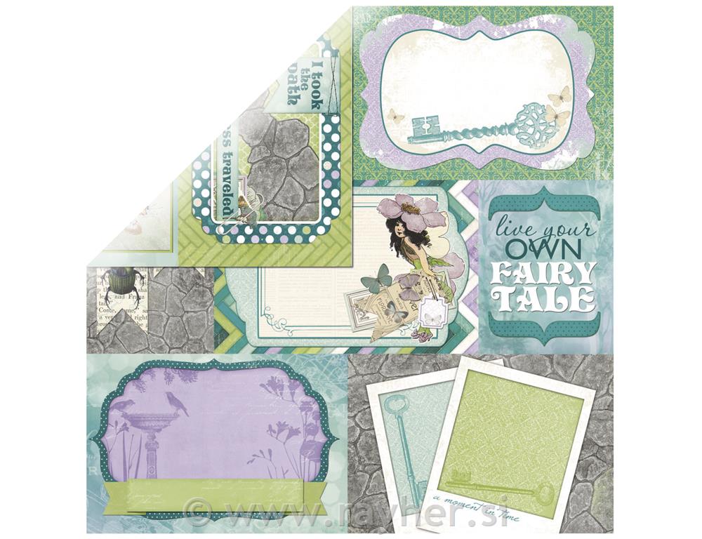 Scrapbookingpapier Pixies, 30.5x30.5cm,190g/m2