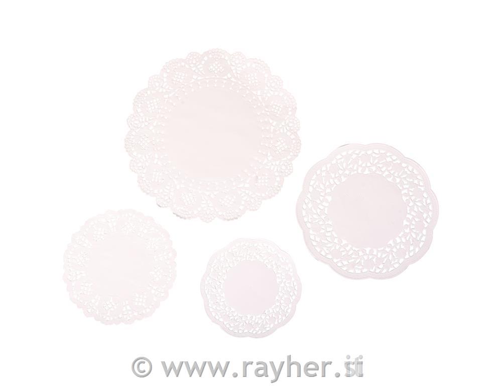 Papirnate čipke: Krog, bela, set 60