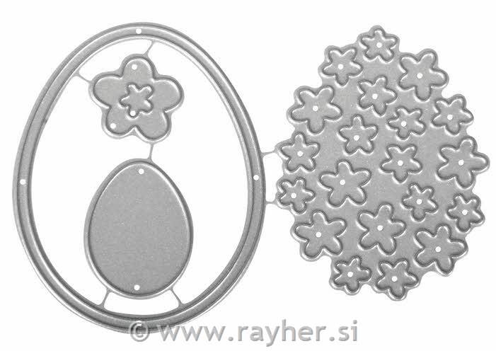 Nastavak za rezanje TinaB: Uskršnje jaje, 1.1-5.6cm, set 4