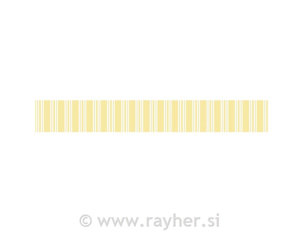 Washi Tape črte, rumen, 10mm, 15m