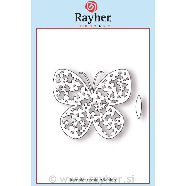 Punching stencil: Floral Lace Butterfly