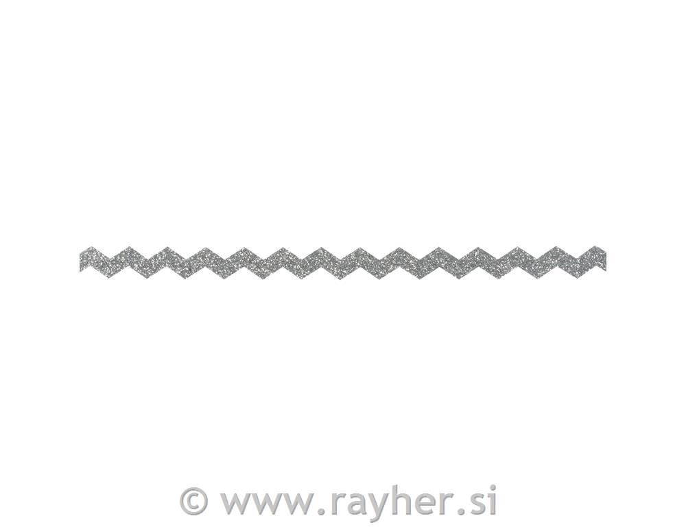 Ljepljiva traka Chevron, srebrna, 15mm,5m