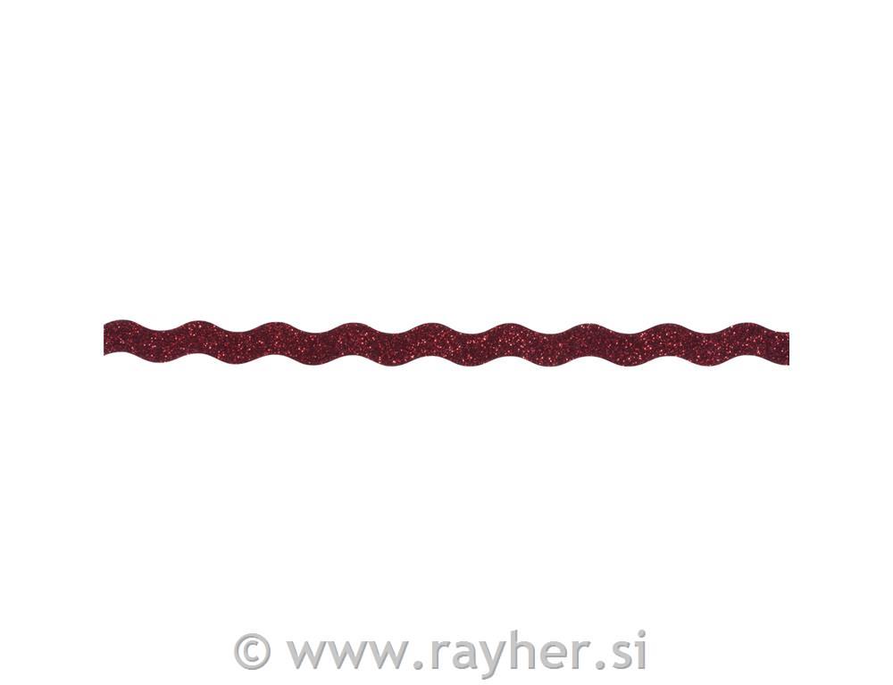 Lepilni trak Wave, rdeč, 15mm, 5m