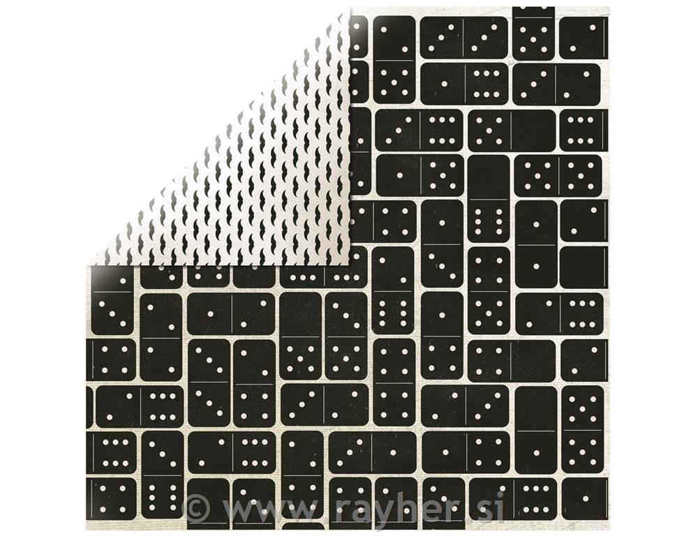 Scrapbooking papir Moustache 30,5x30,5cm