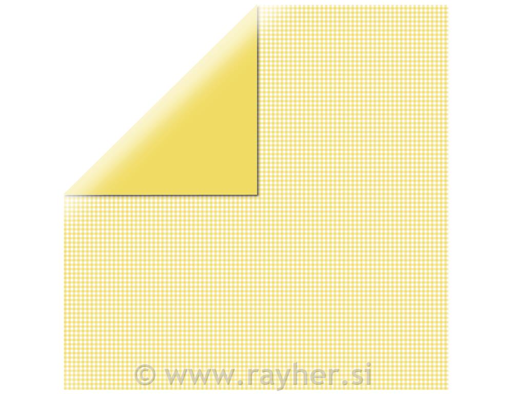Scrapbooking papir karo, žuti, 30.5x30.5cm, 190g/m2