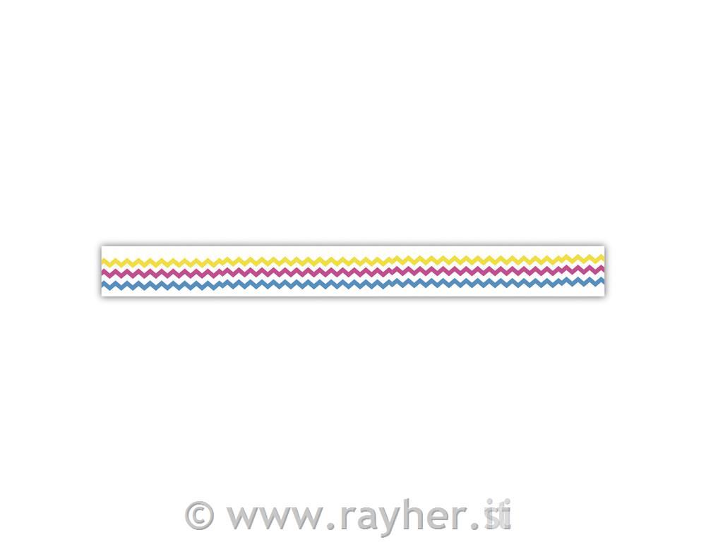 Washi Tape ljepljiva traka, Cik cak, 15m, 15m