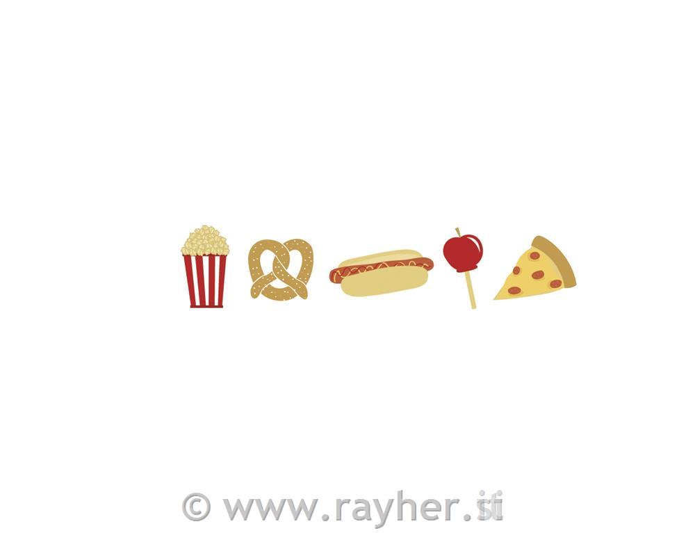 Washi Tape Yummy Snacks, 20mm, 10m
