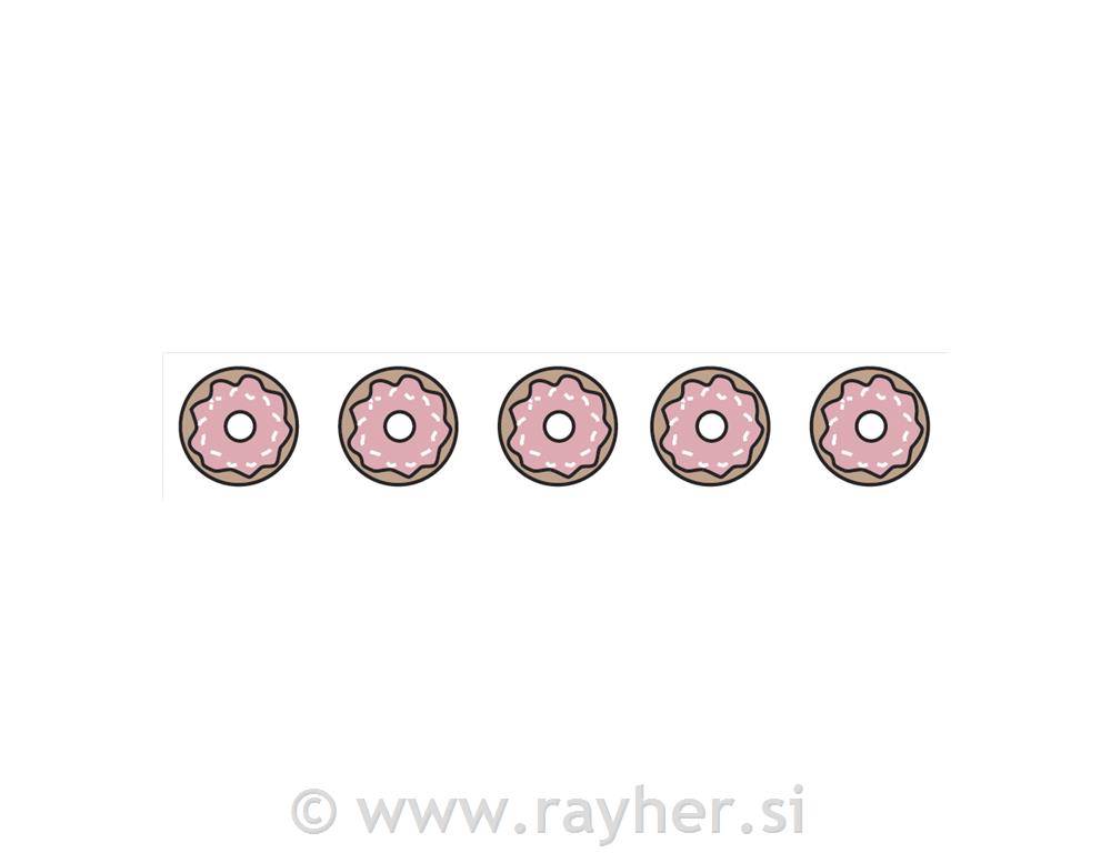 Washi Tape Rose Donuts, 15mm, 10m