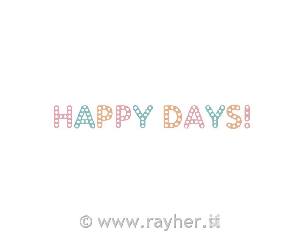 Washi Tape "Happy Days", 15mm, 10m