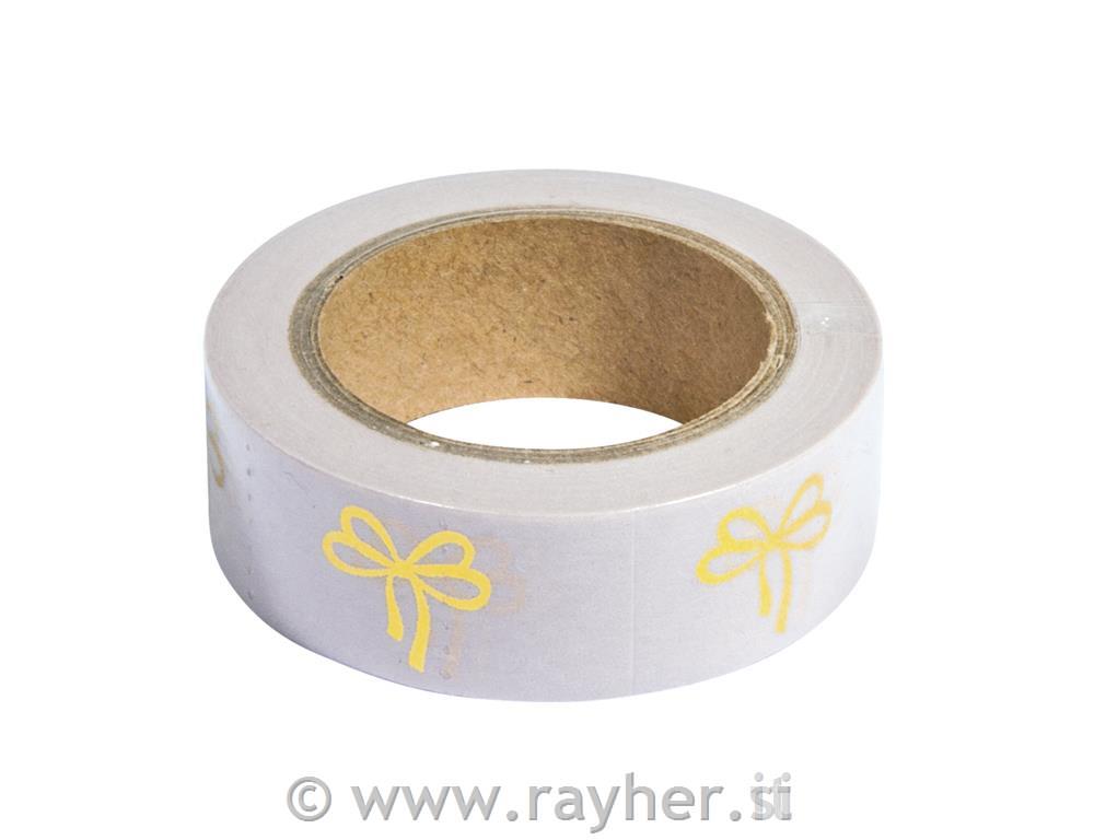 Washi Tape Set ružičasti/zlatni, 15mm, 3x10m