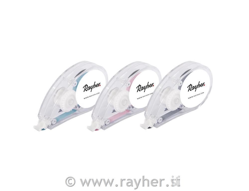 Barvni korekturni trak, 6x0.06m, siv/mint/pink, set 3