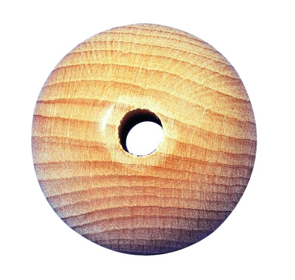Drvena kuglica 20 mm, prirodna, rupa 4 mm, VK