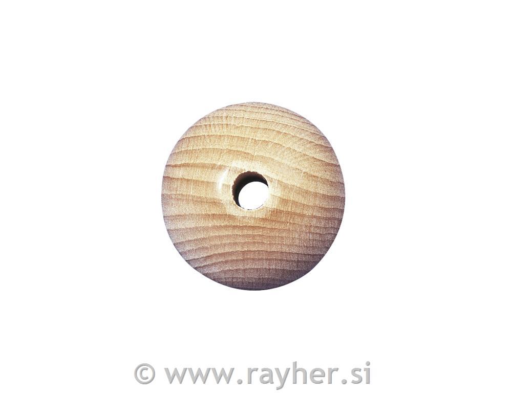 Lesena kroglica, naravna, 10mm, 1 kos