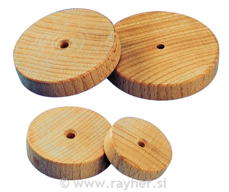 Wooden wheel, 40 mm o, 10 mm width