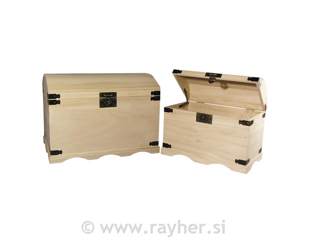Leseni skirnji set, 2 velikosti, 37x21x26 cm + 44,8x28,8x32