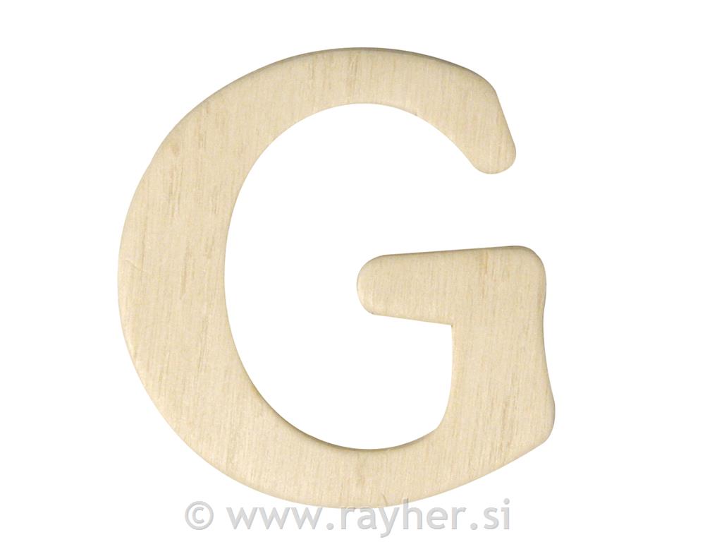 Drveno slovo, 4 cm, G