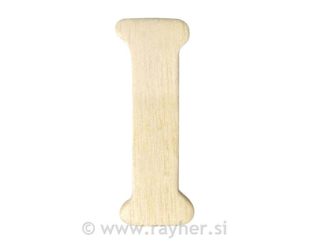 Wooden letters, 4 cm, I