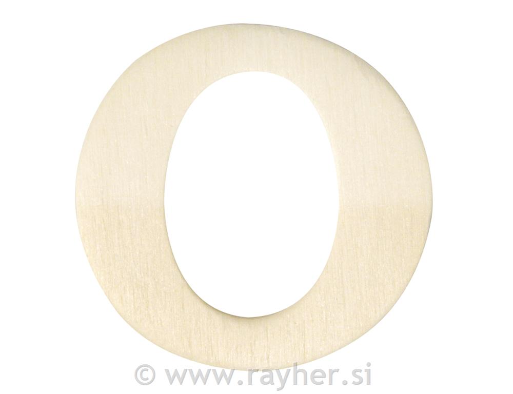 Drveno slovo, 4 cm, O