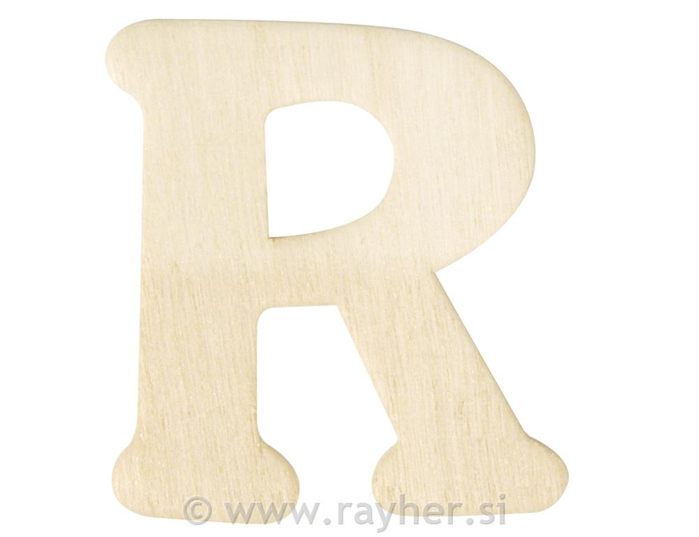Wooden letters, 4 cm, R