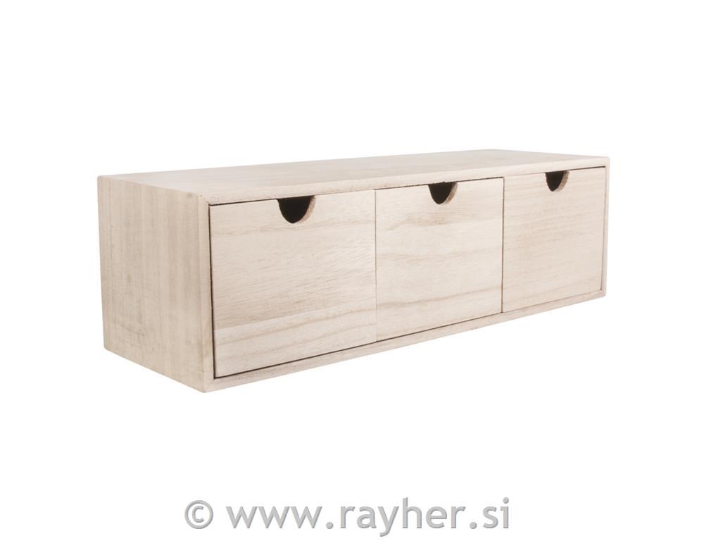 Lesen predalnik s 3 predali, 37,5x13x11,5 cm