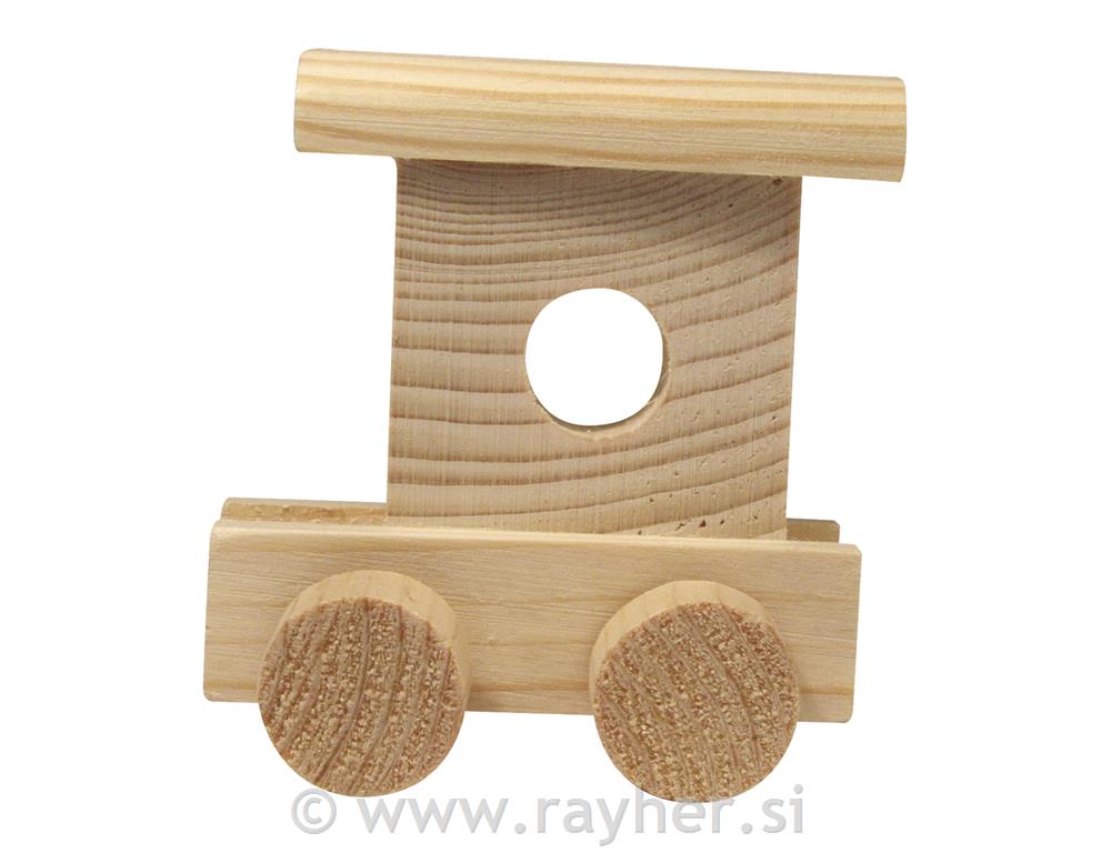 Wooden end waggon, 6,5x4,5x7 cm