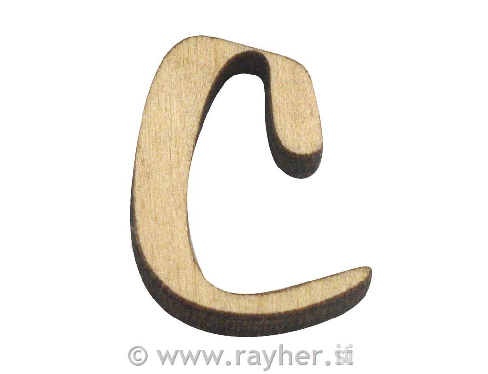 Lesena črka, C, 2 cm