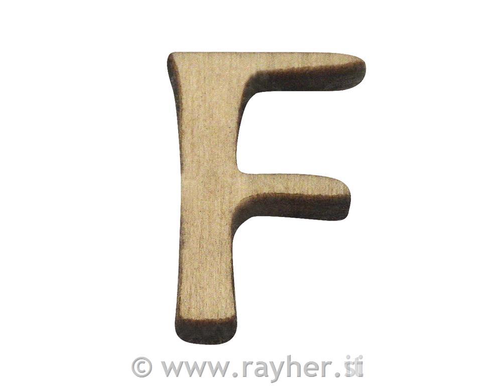 Drveno slovo, F, 2 cm