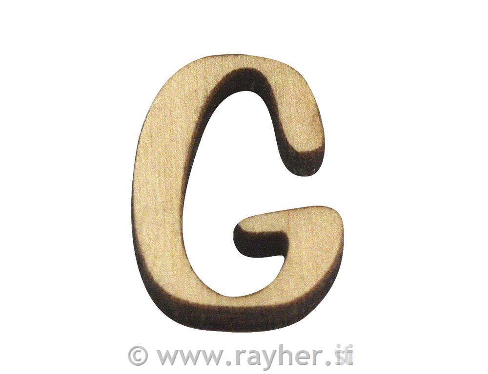 Drveno slovo, G, 2 cm