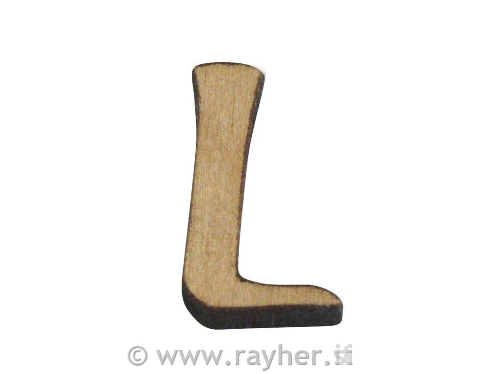 Drveno slovo, L, 2 cm