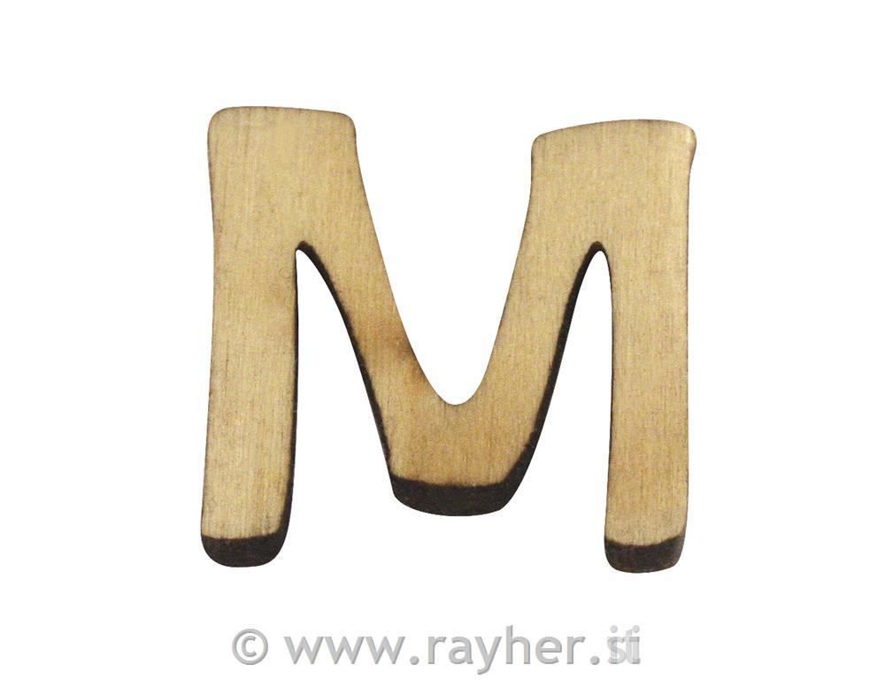 Lesena črka, M, 2 cm