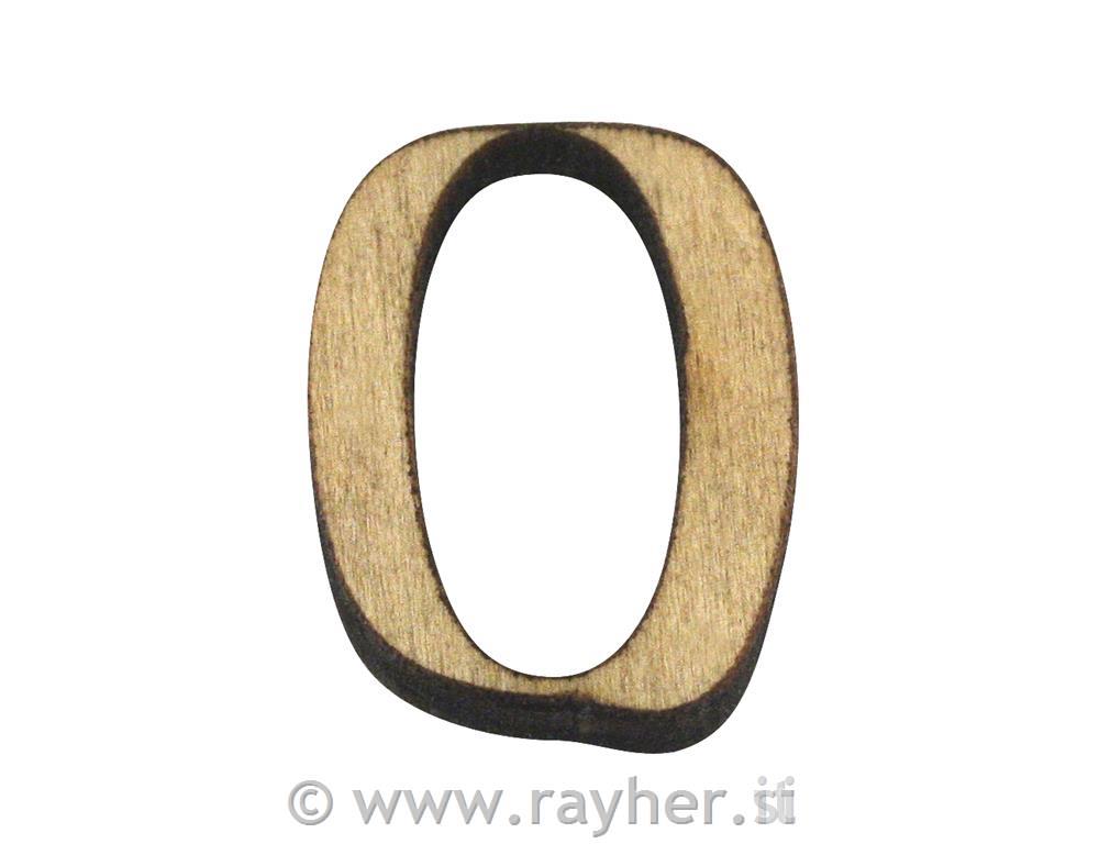 Drveno slovo, O, 2 cm
