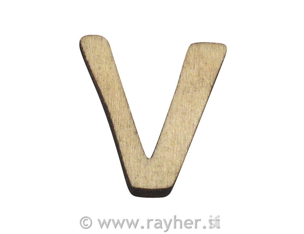 Drveno slovo, V, 2 cm