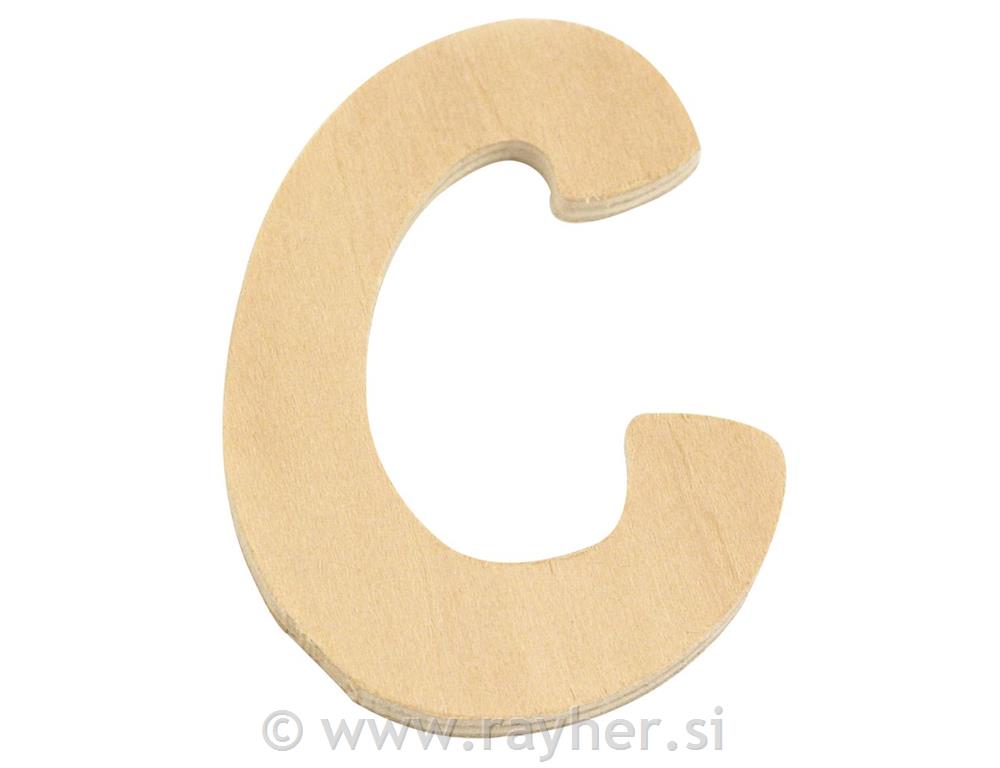Lesena črka, 6cm, C