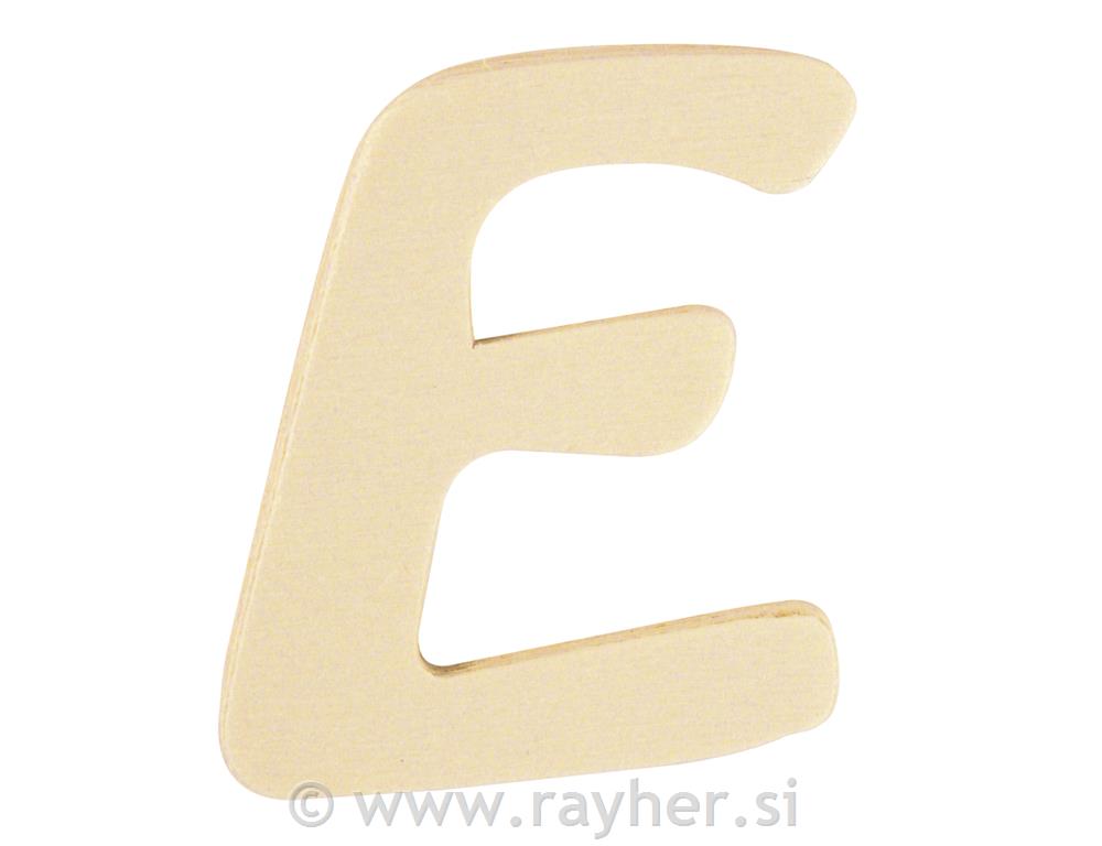 Drveno slovo, 6 cm, E