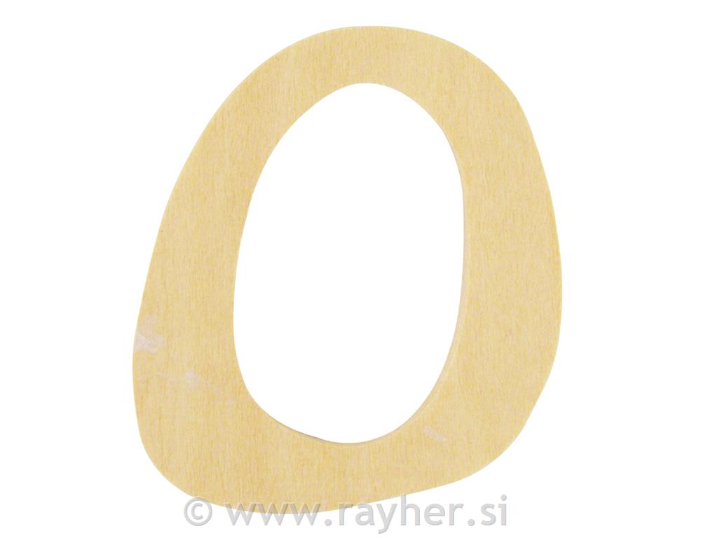 Drveno slovo, 6 cm, O