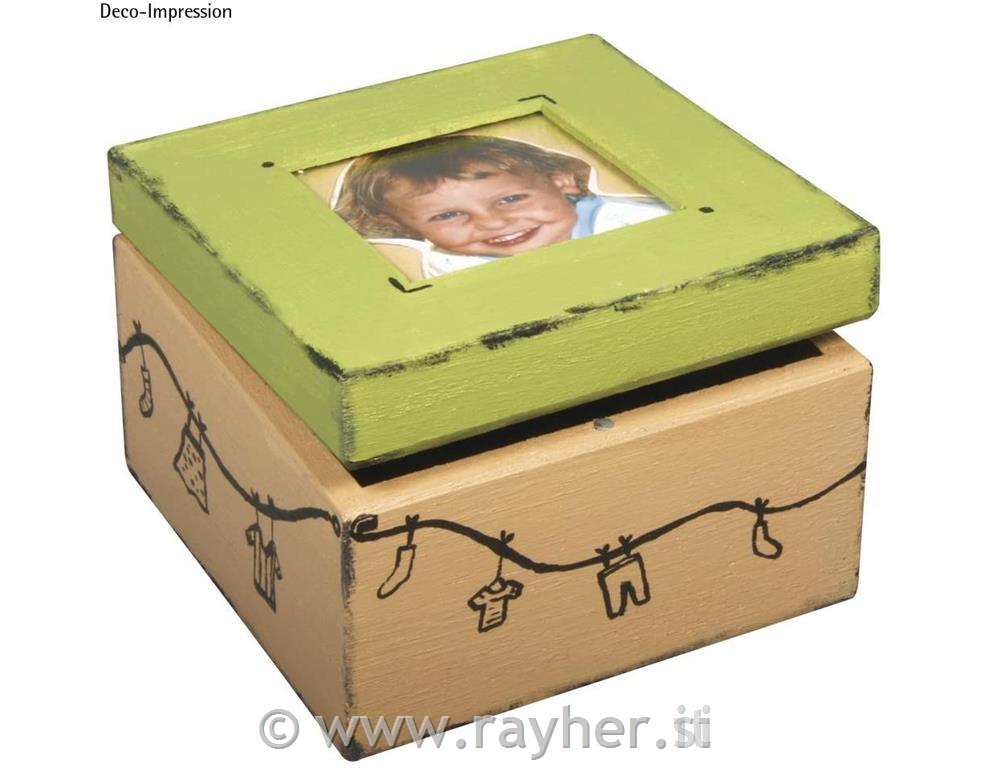Drvena kutija s foto poklopcem
