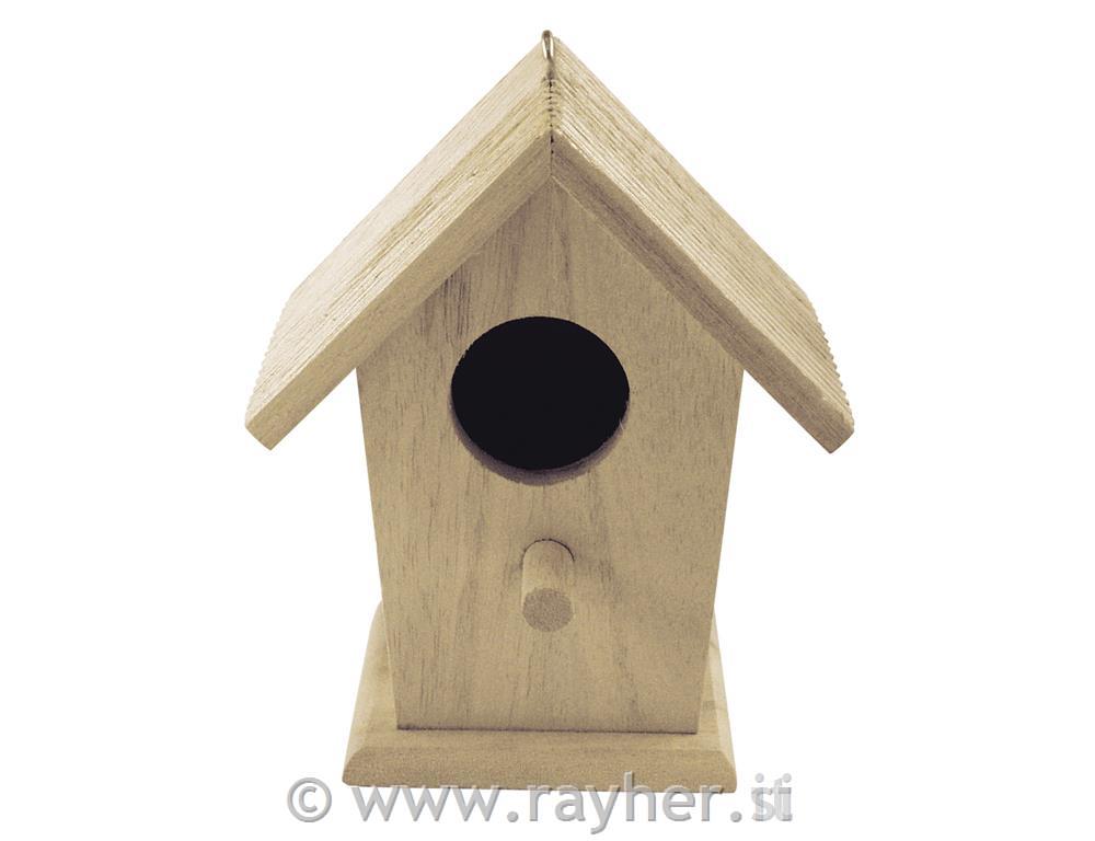 Drvena kuća za ptice, 12x7.5x13cm