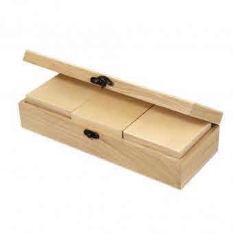 Drvene kutije set, 1 kutija 32x12x7cm /3kutije 10x10x6 cm