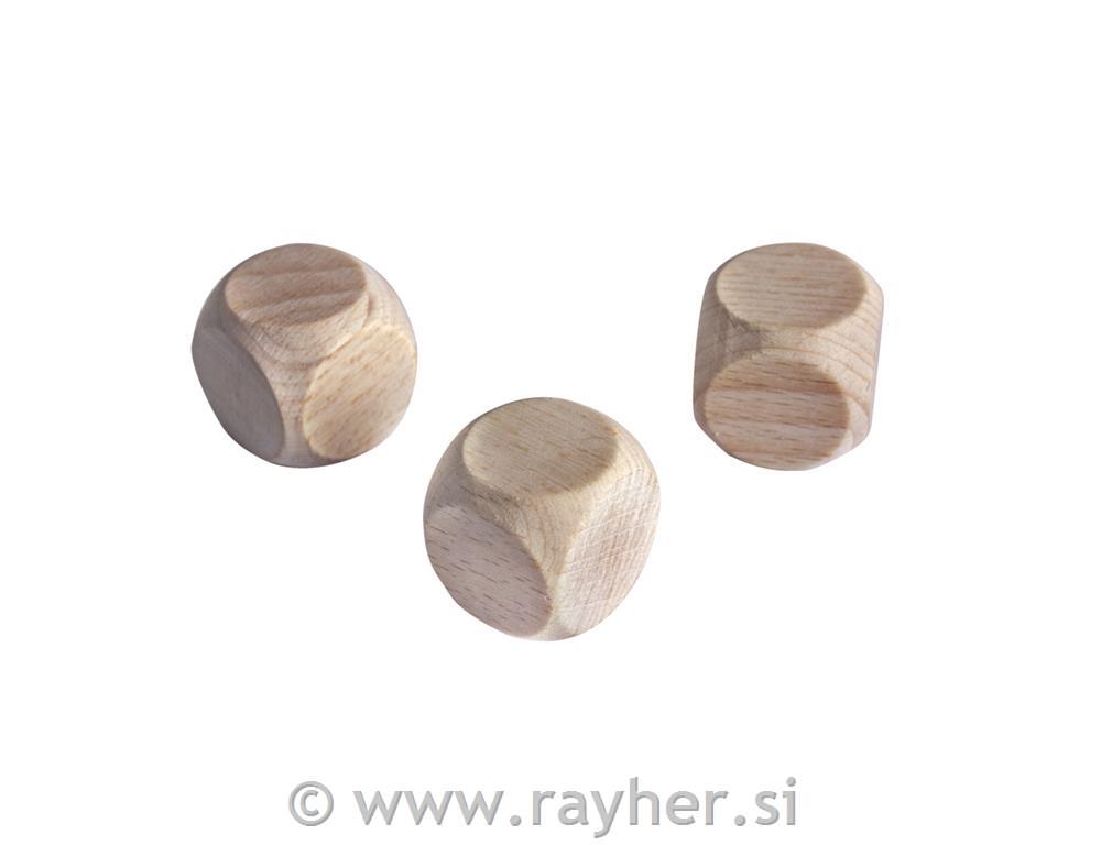 Lesene kocke, 25x25mm, 3 kos