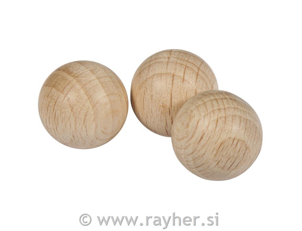 Drvene kuglice, 12mm, bez rupe, 25 kom