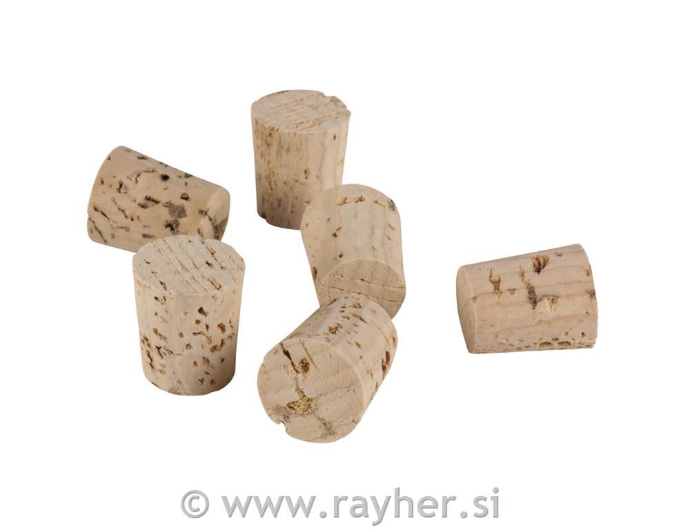 Pointed cork, 22x19/16mm, tab-bag 6 pcs.