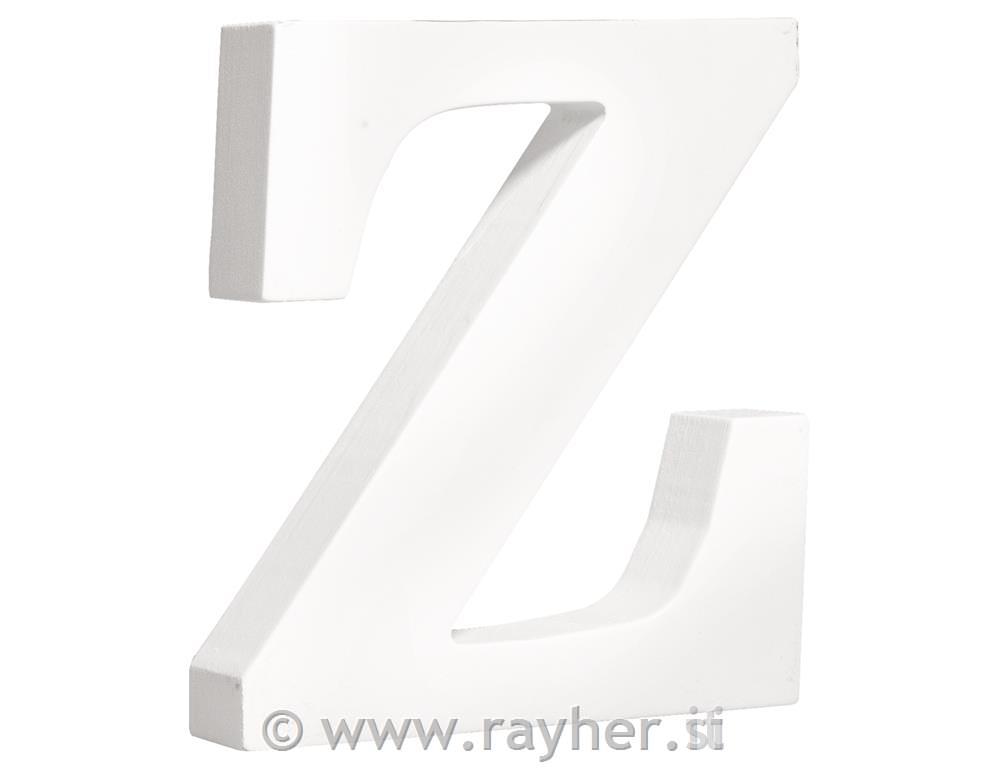 Drveno slovo "Z", bijelo, 11cm, 2cm