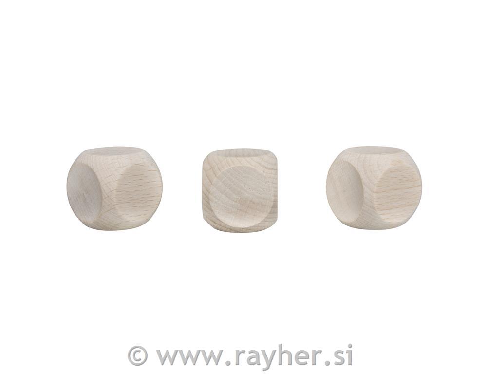 Kocke za igru, drvene 3x3 cm, set 3