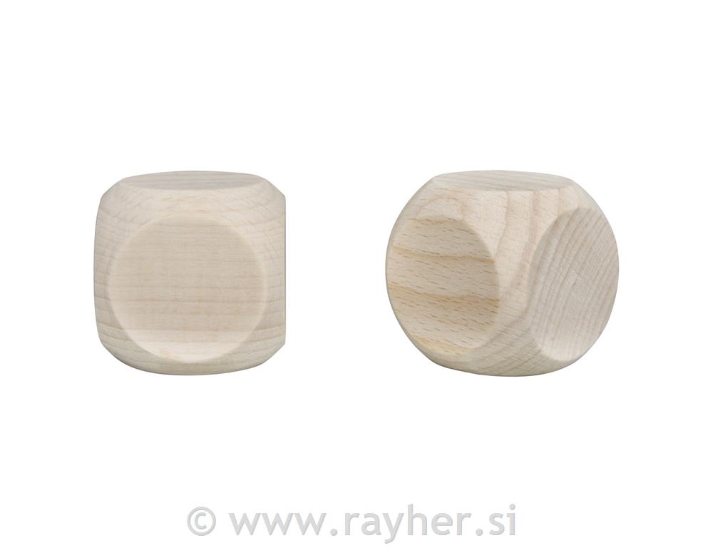 Wooden dice FSC 100%, natural, 40x40mm,